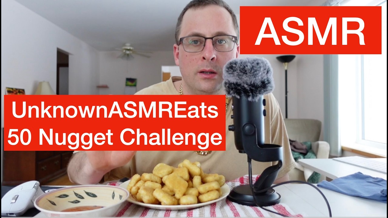 Doing UnknownASMREats 50 Nugget Challenge ASMR, soft spoken