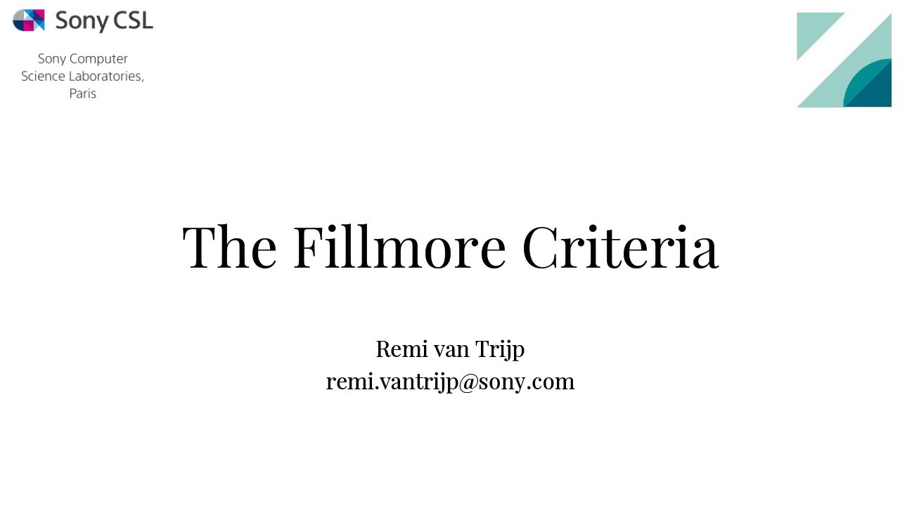 The Fillmore Criteria