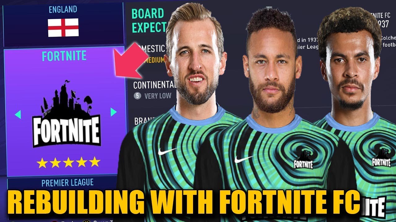REBUILDING WITH FORNITE PLAYERS (Neymar, Harry Kane, Dele Alli) - FIFA 21 Career Mode