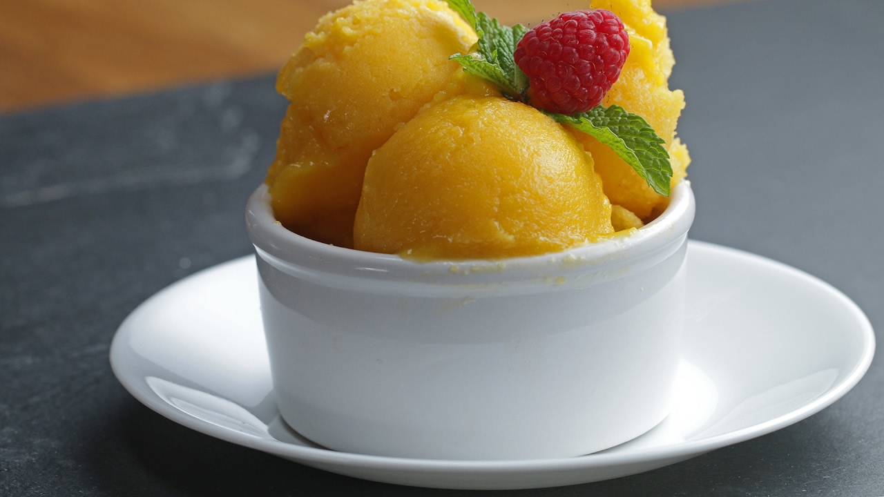 3-Ingredient Mango Sorbet