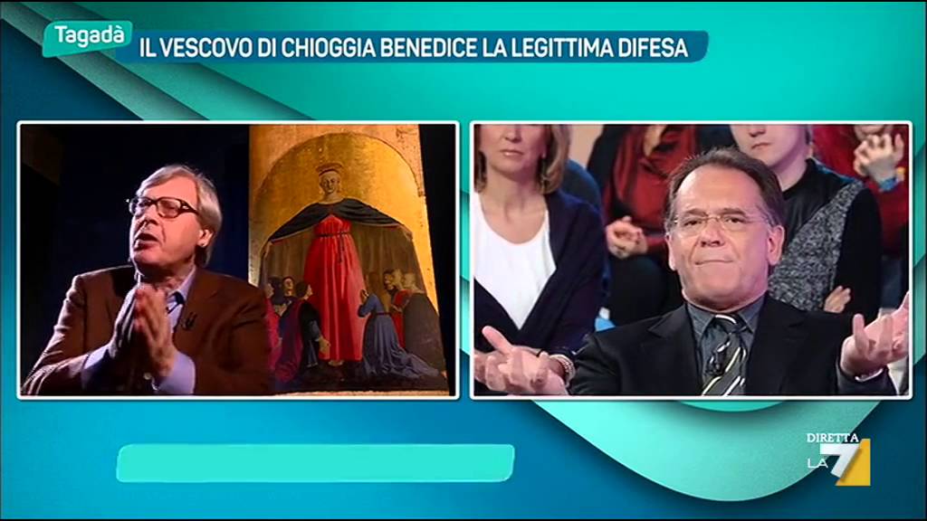 Scoppia la lite tra Sgarbi e Cecchi Paone sul Vescovo che 'benedice' la legittima difesa