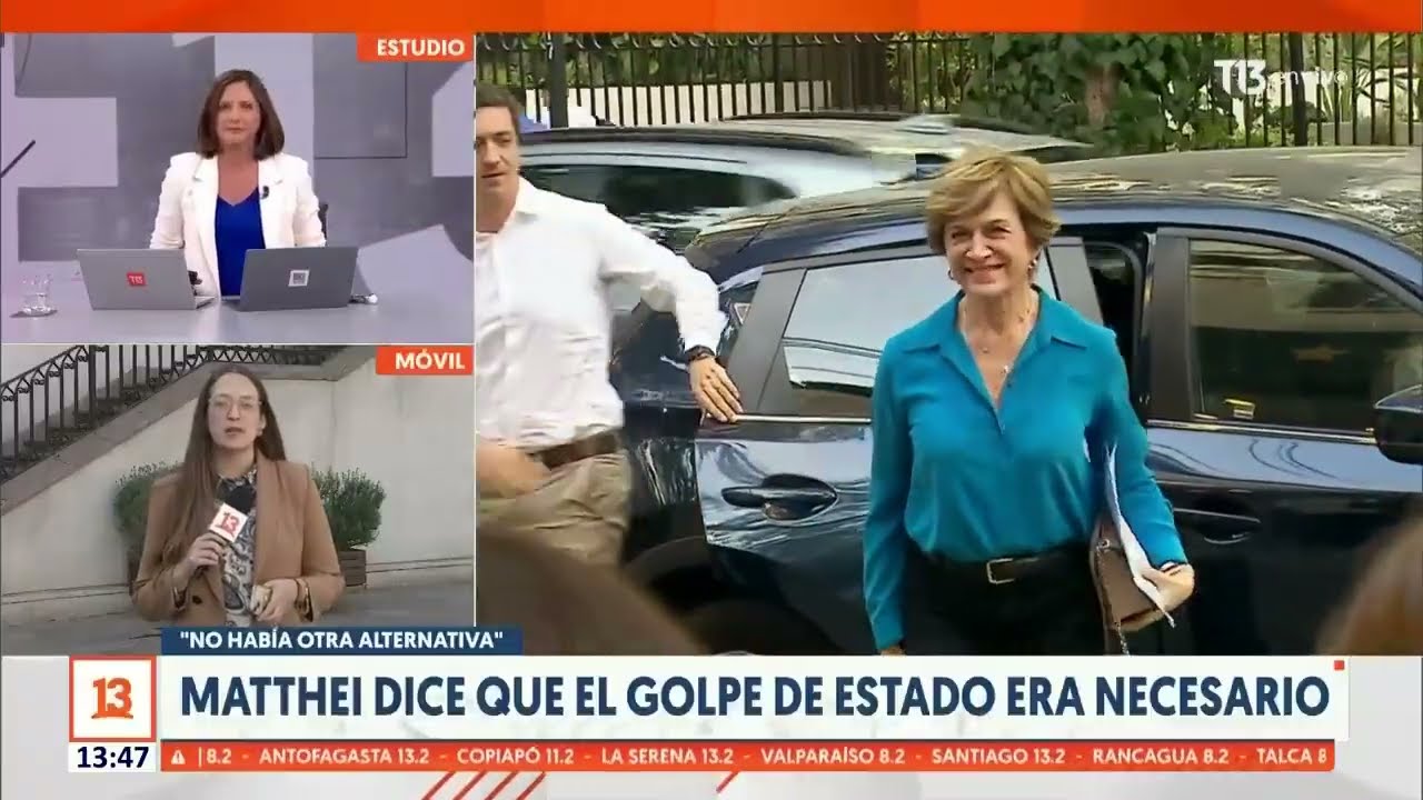 Matthei asegura que golpe de Estado “era necesario” y que “era inevitable que hubiese muertos”