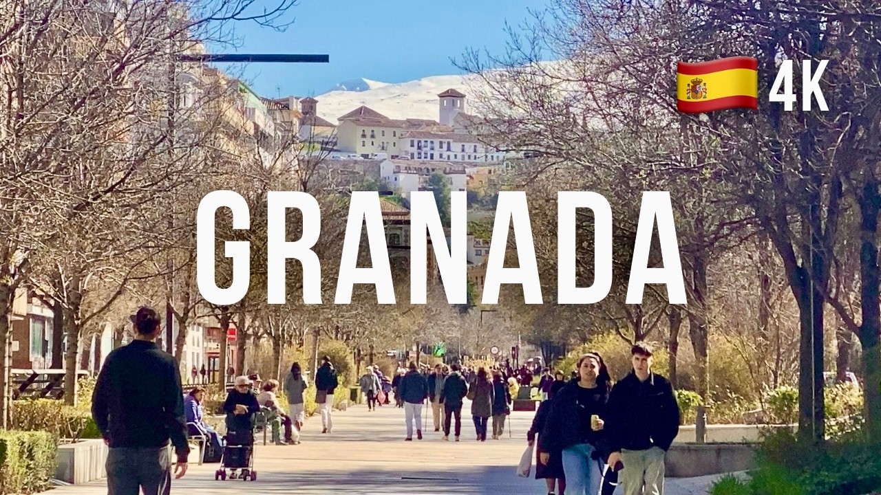 Granada en 4K 🇪🇸 Del Río Genil al corazón histórico | Gran Vía y Avenida de la Constitución🚶‍♂️