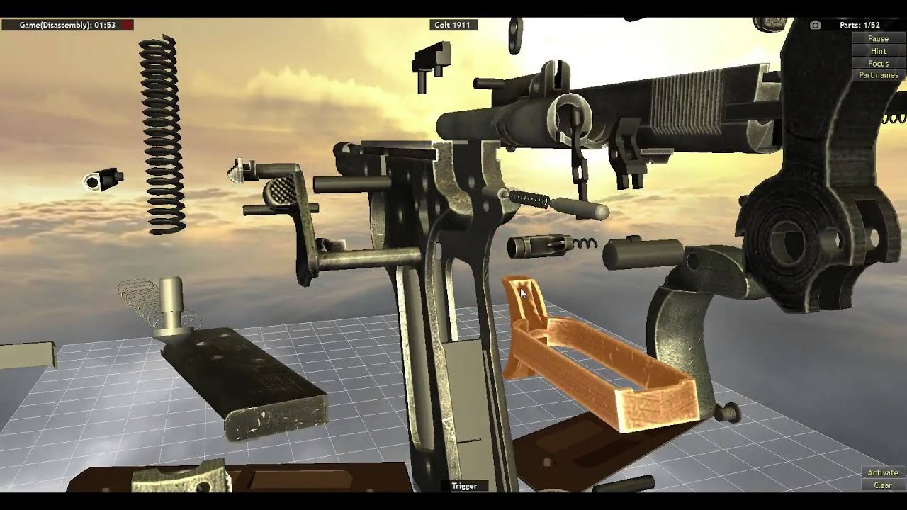 World of Guns Gameplay :  Colt 1911 (Disassembly and Assembly)