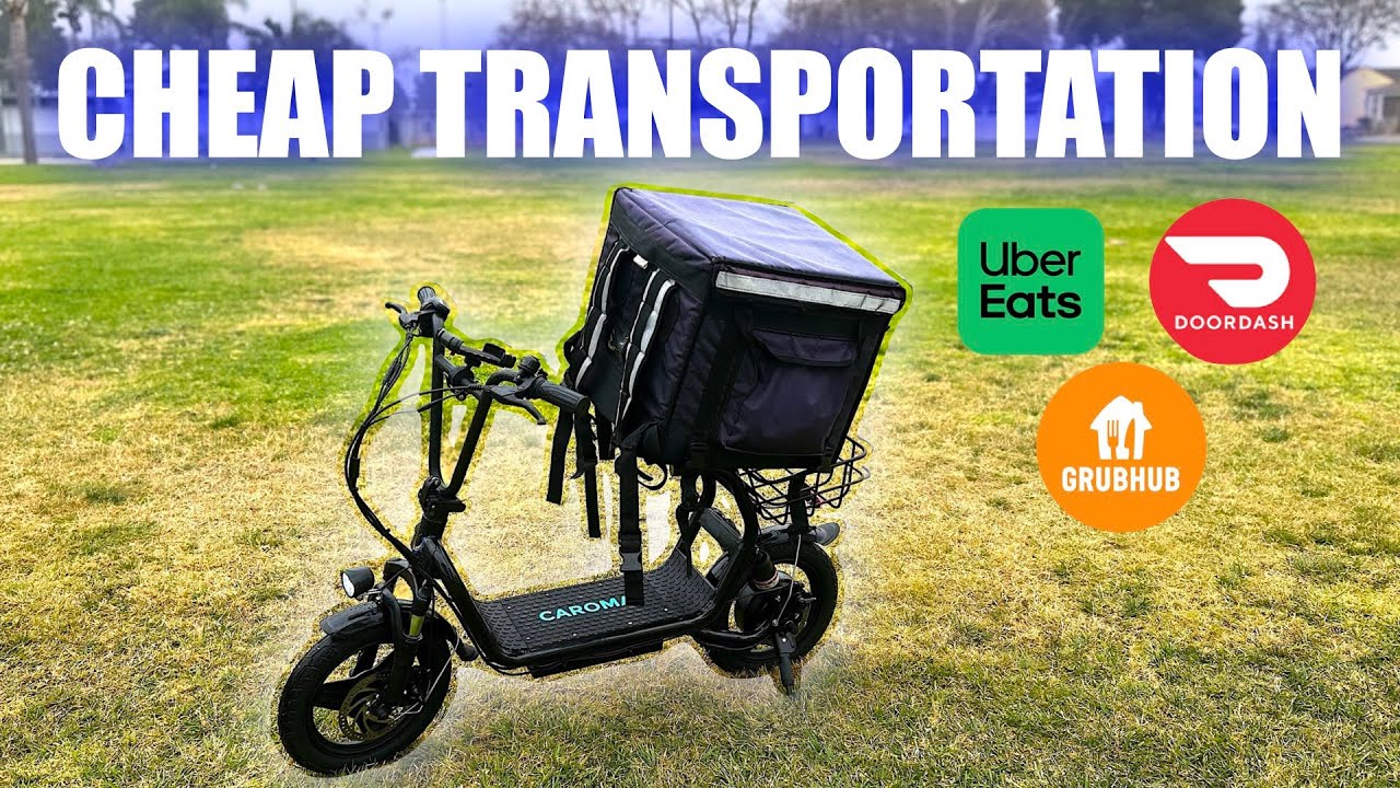 I Used A CHEAP Amazon Scooter For DoorDash, UberEats, & Grubhub | Caroma P1 Range Test