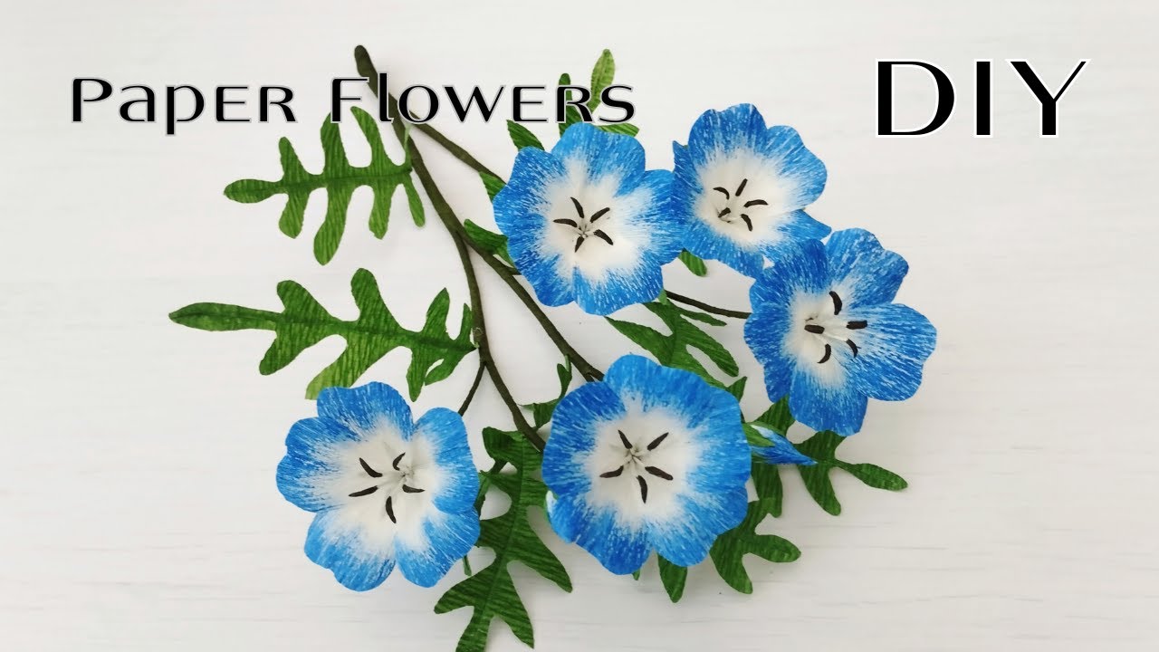 How to make baby blue eyes paper flowers06-15#DIYpaperflowercraft#paperflowertutorial#homedecoration
