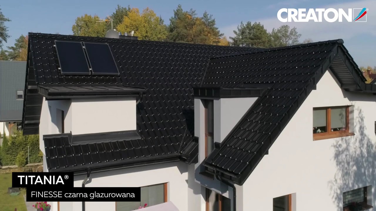 🏠 Realizacja - Dach&oacute;wka ceramiczna CREATON TITANIA FINESSE czarna glazurowana