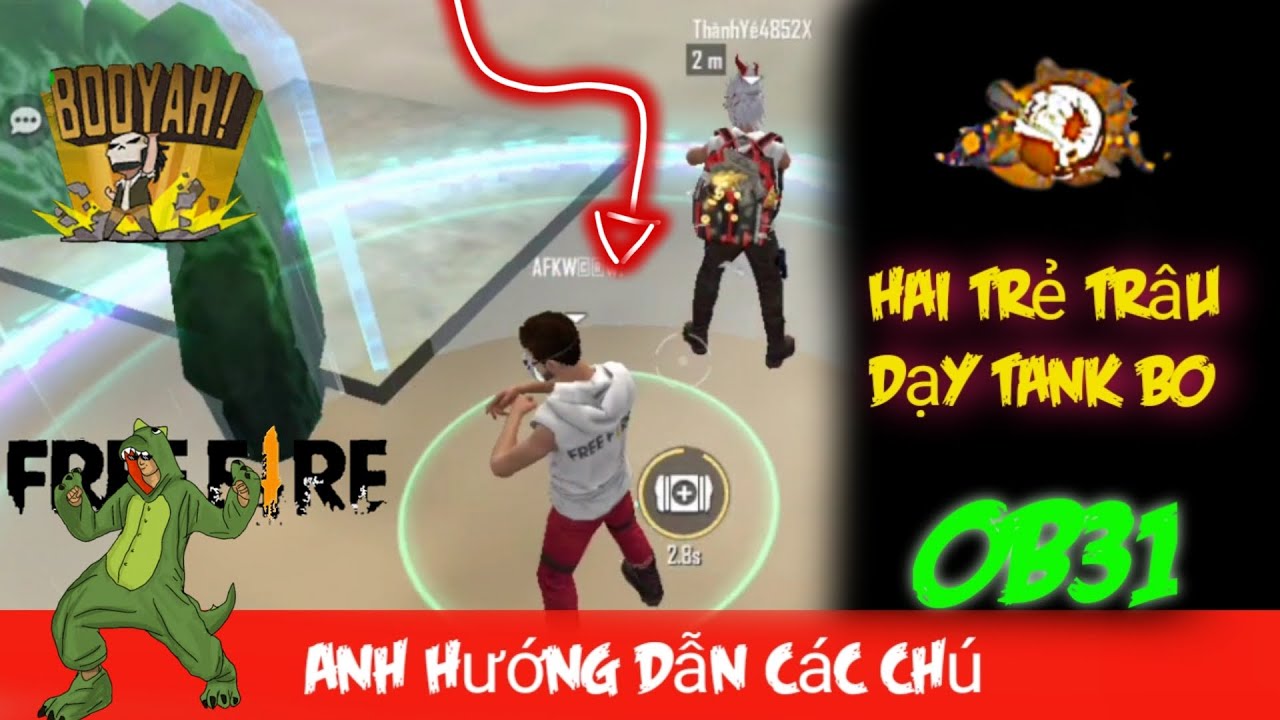 (Free Fire) Gh&eacute;p Ngẫu Nhi&ecirc;n Gặp 2 Trẻ Tr&acirc;u Fan Anh Ford Dạy Tank Bo