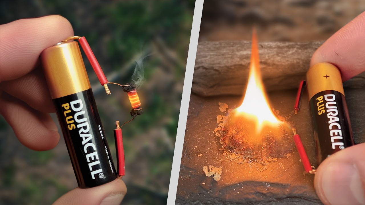 The Most Reliable Way to Start a Fire with a Battery - Survival & Camping Lifehacks