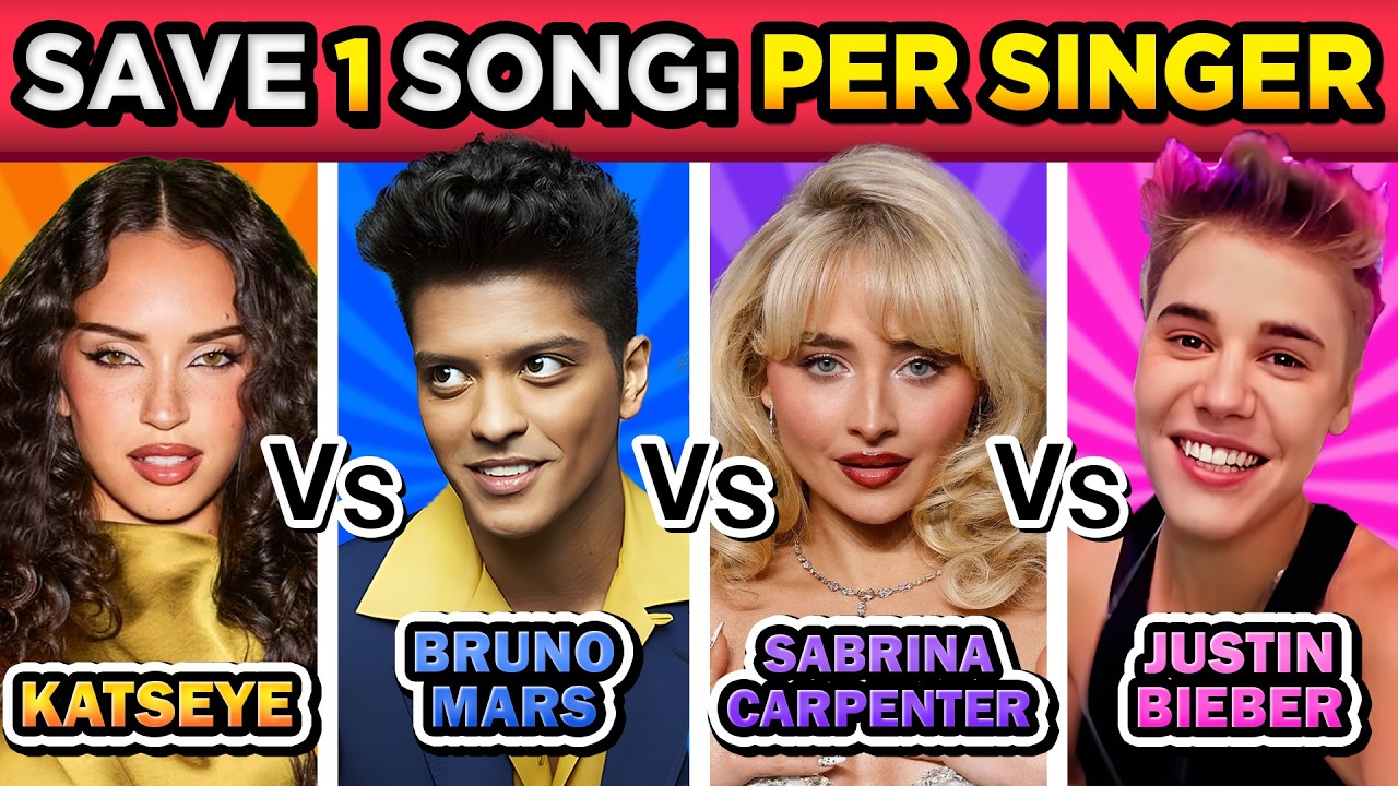 SAVE ONE SONG PER SINGER ✨🎵 Most Popular Singers (4 Songs Each One) | Music Quiz