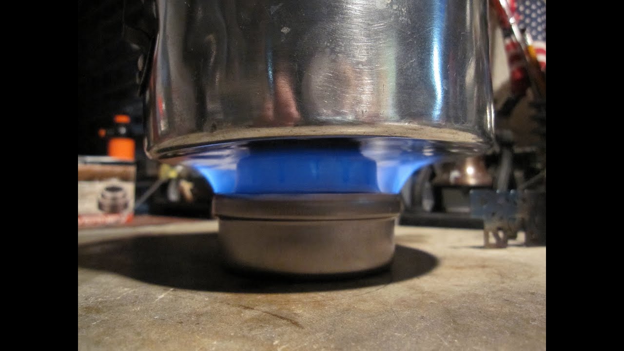 Evernew Titanium Alcohol Stove & Evernew Titanium Cross Stand   Boil Test #2