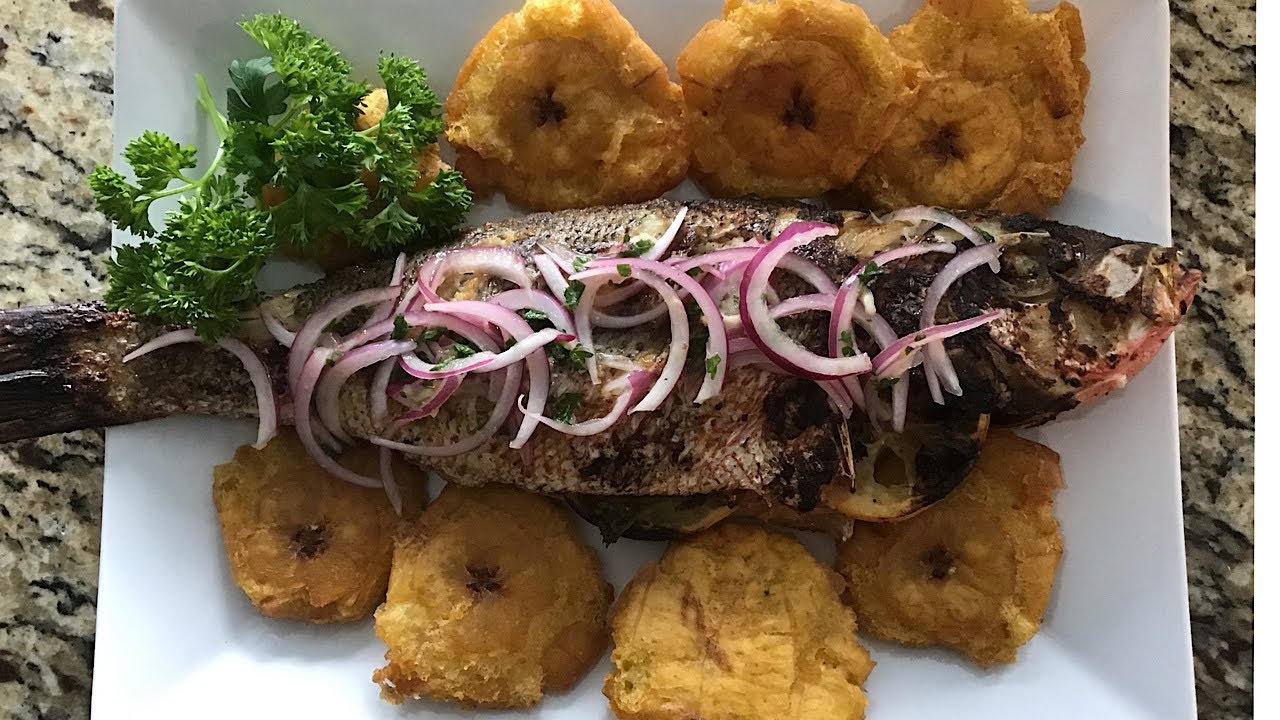 How to make Haitian style grill fish (pwason boukannen)