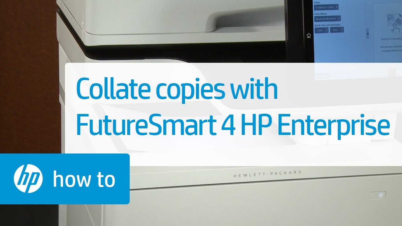 Collating Copies on HP Enterprise MFPs with FutureSmart 4 | HP Printers | HP