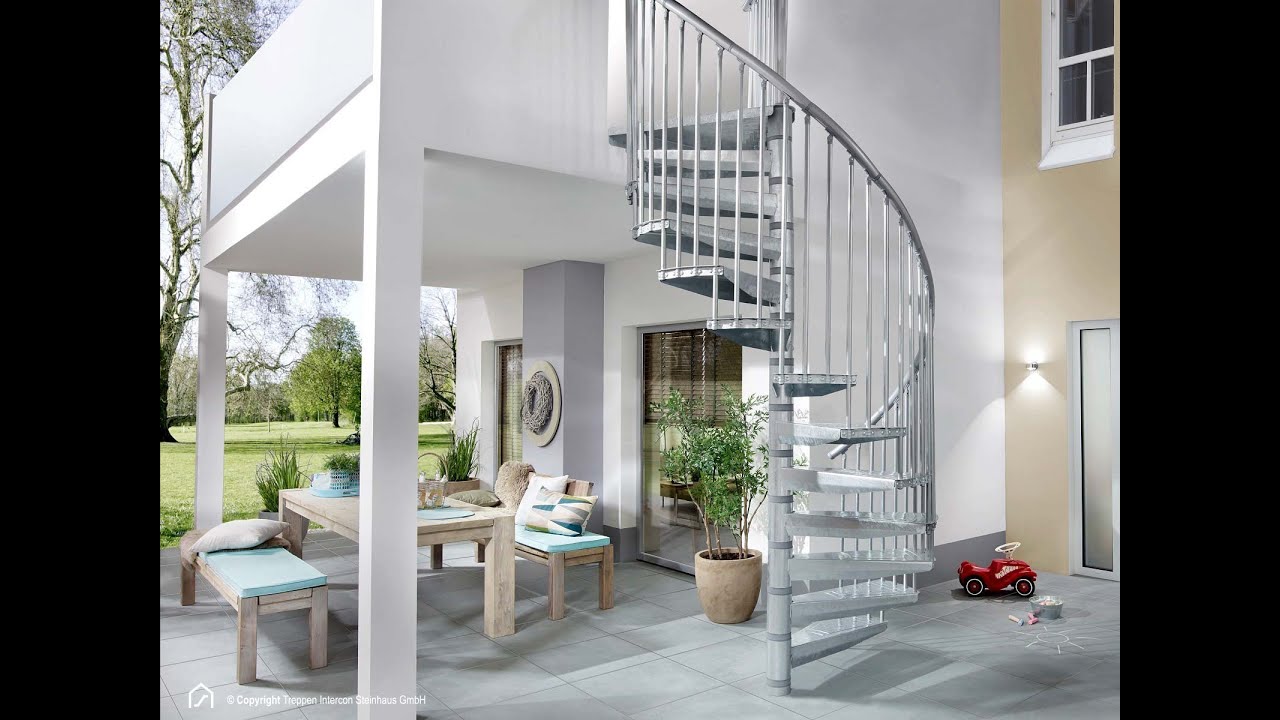 Stahltreppe Minka Rondo Zink selbst einbauen