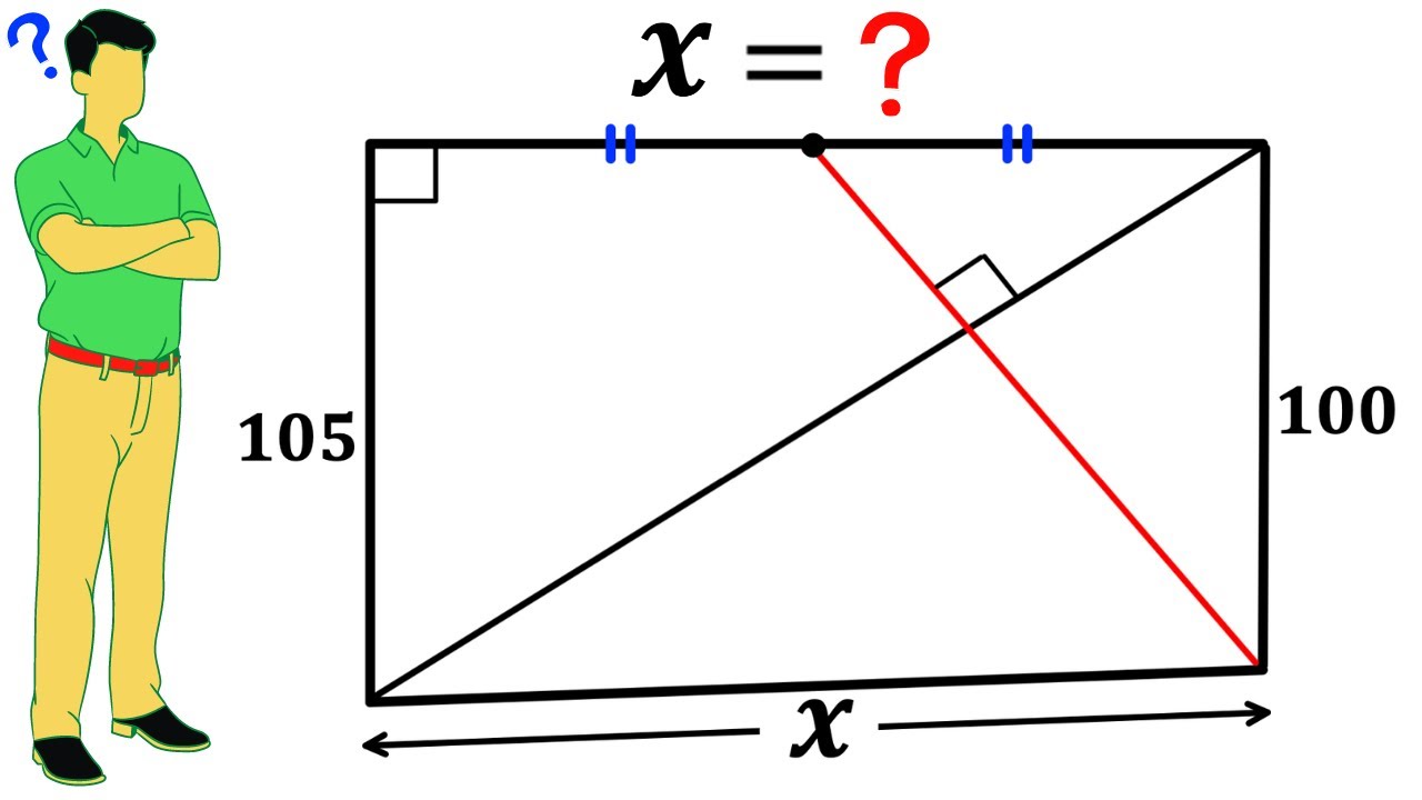 Calculate the distance X in the quadrilateral | Important Geometry skills explained