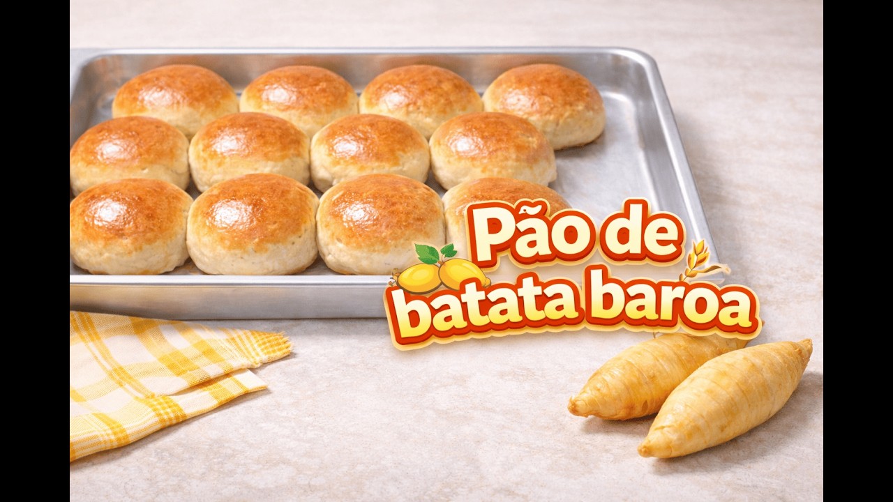 Pão de Batata Baroa Caseiro | Receita Fácil, Macia e Econômica