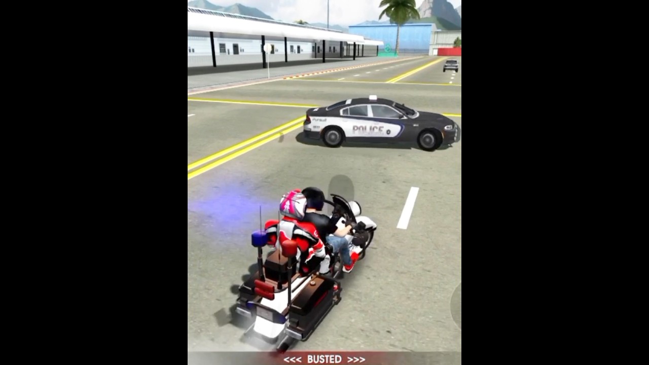 Police Bike Vs Police Car chase Run - Xtreme Motorbike