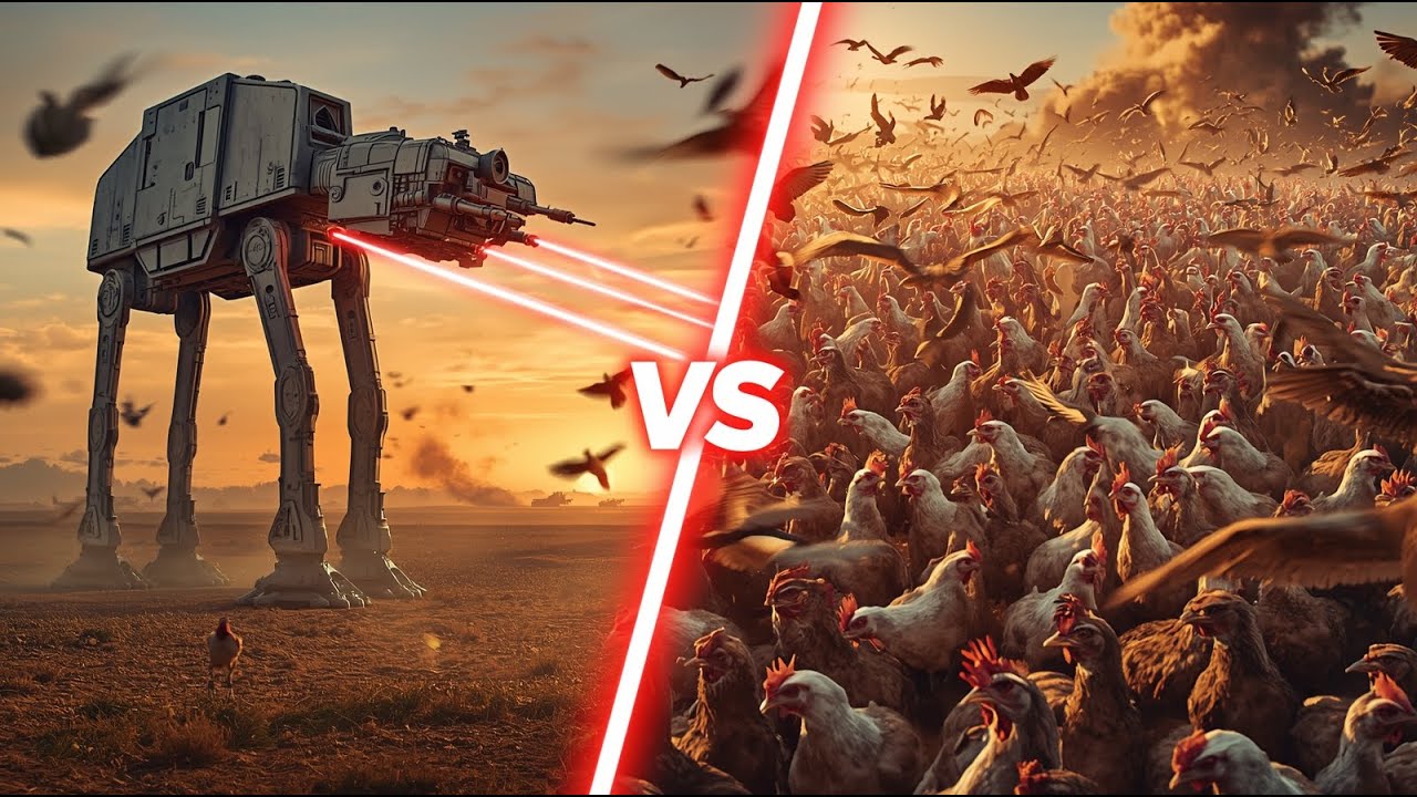 AT-AT vs Hühner 🐔⚔️ Lustiges Star Wars Battle | UEBS 2