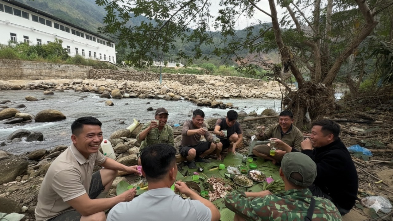 Mùng 2 Tết Bên Bờ Suối - Bắt Cá Suối, Hái Rau Rừng Ăn Giải Ngấy ..!!