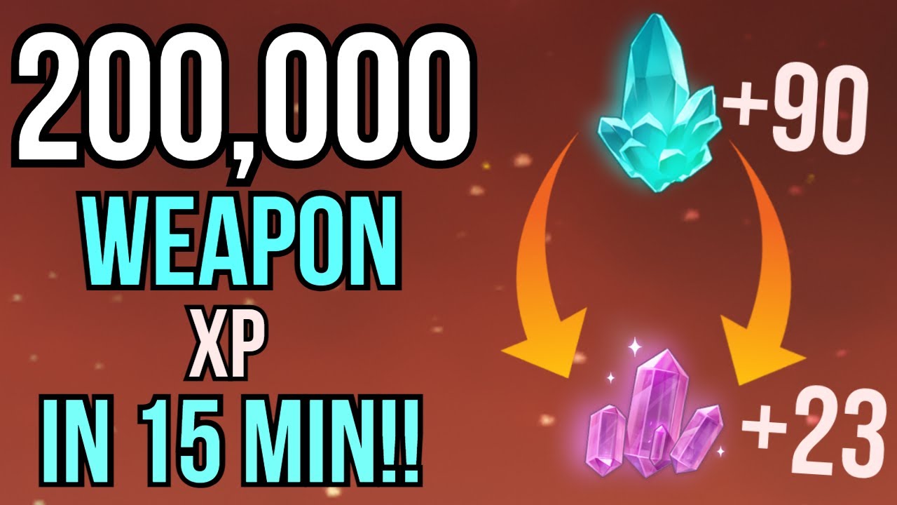 BEST CRYTAL FARMING ROUTE! Get 200,000+ Weapon XP in 15 min! [Genshin impact]