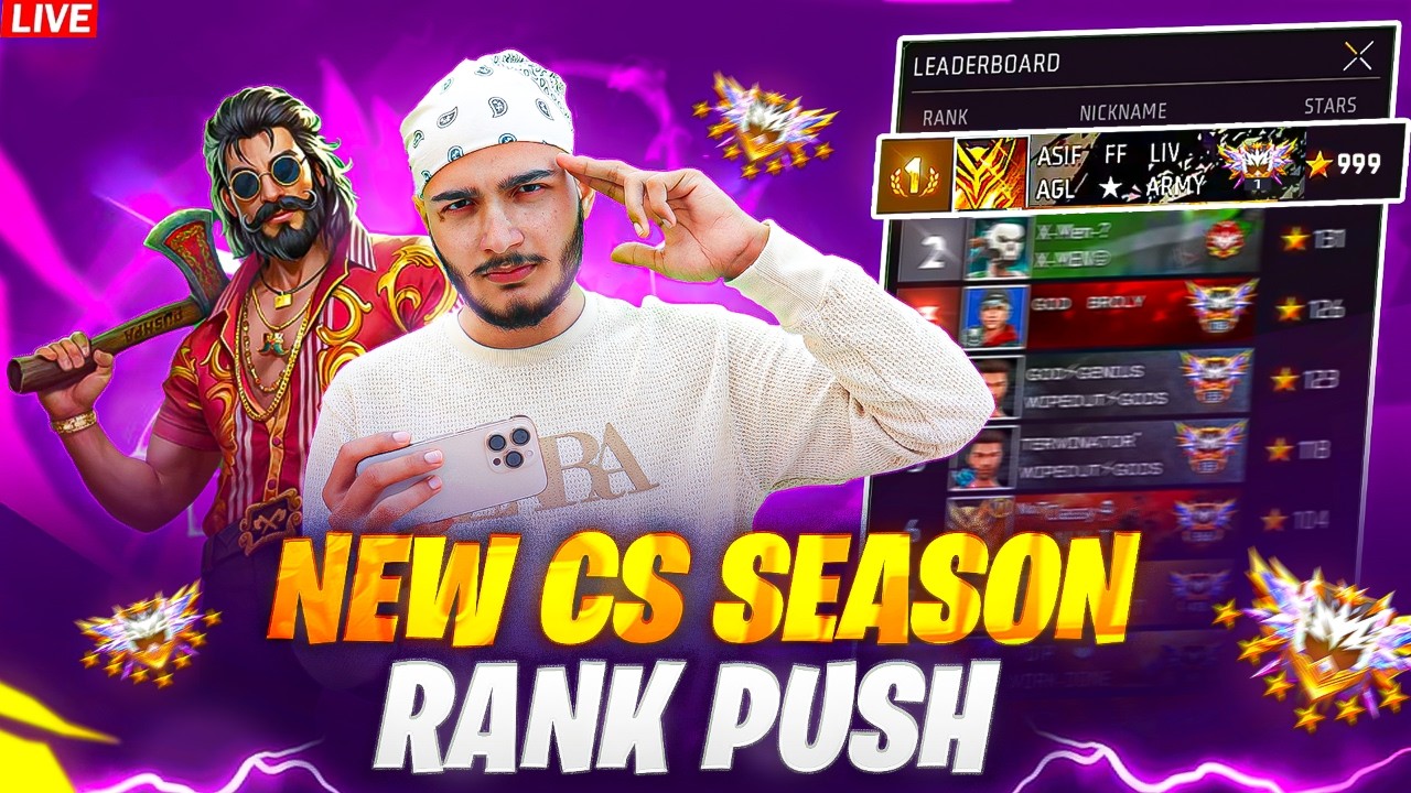 New CS-Ranked Season 🚀+ Serious Rank Push 🤯💫 After Long 🕒🔥 #freefirelive #asifgamer #rankpush