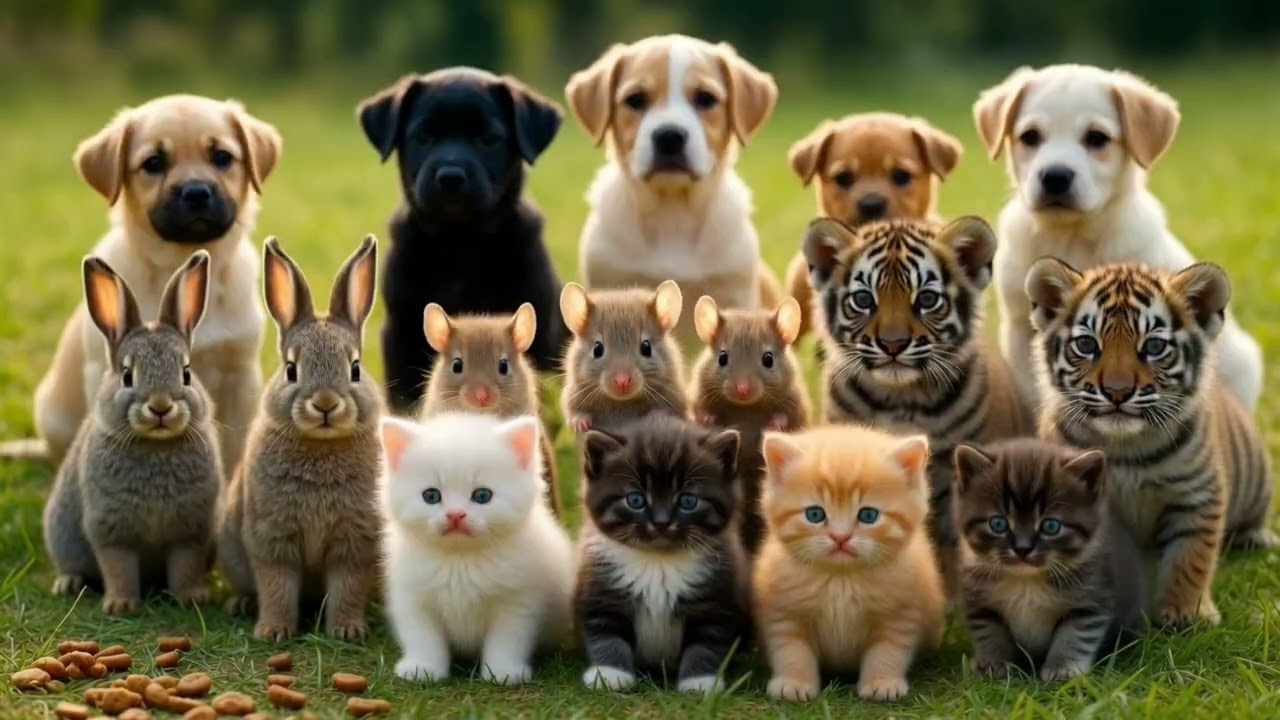 Joyful Animal Friends in Nature Park