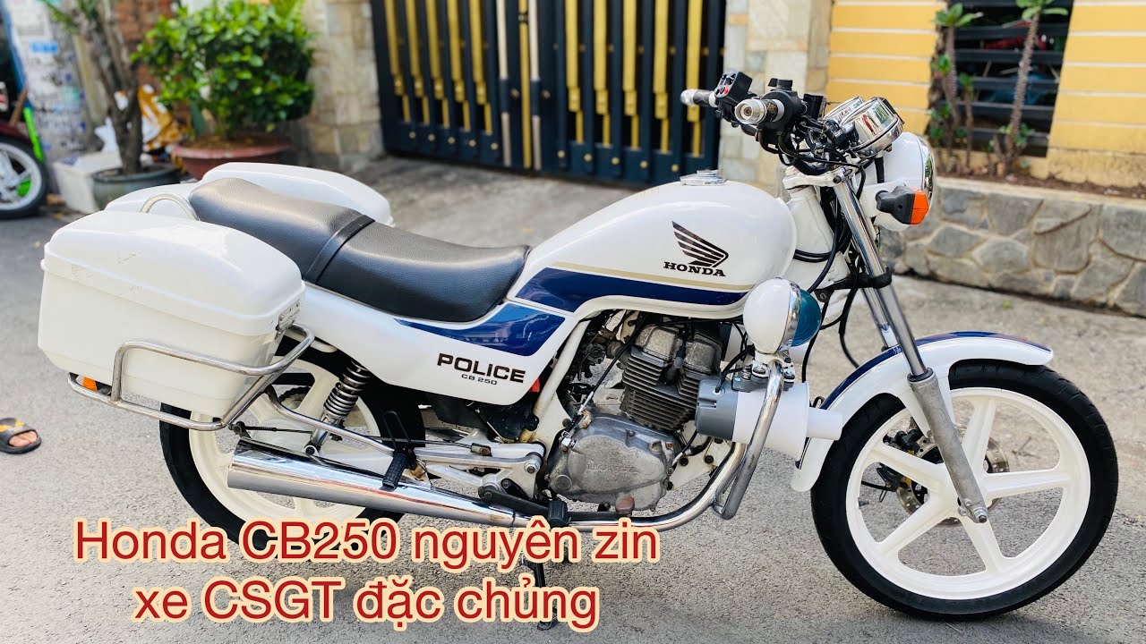 Xe bồ câu _Xe đặc chủng CSGT Honda CB250 hải quang chính ngạch chính chủ nguyên zin full đèn kèn còi