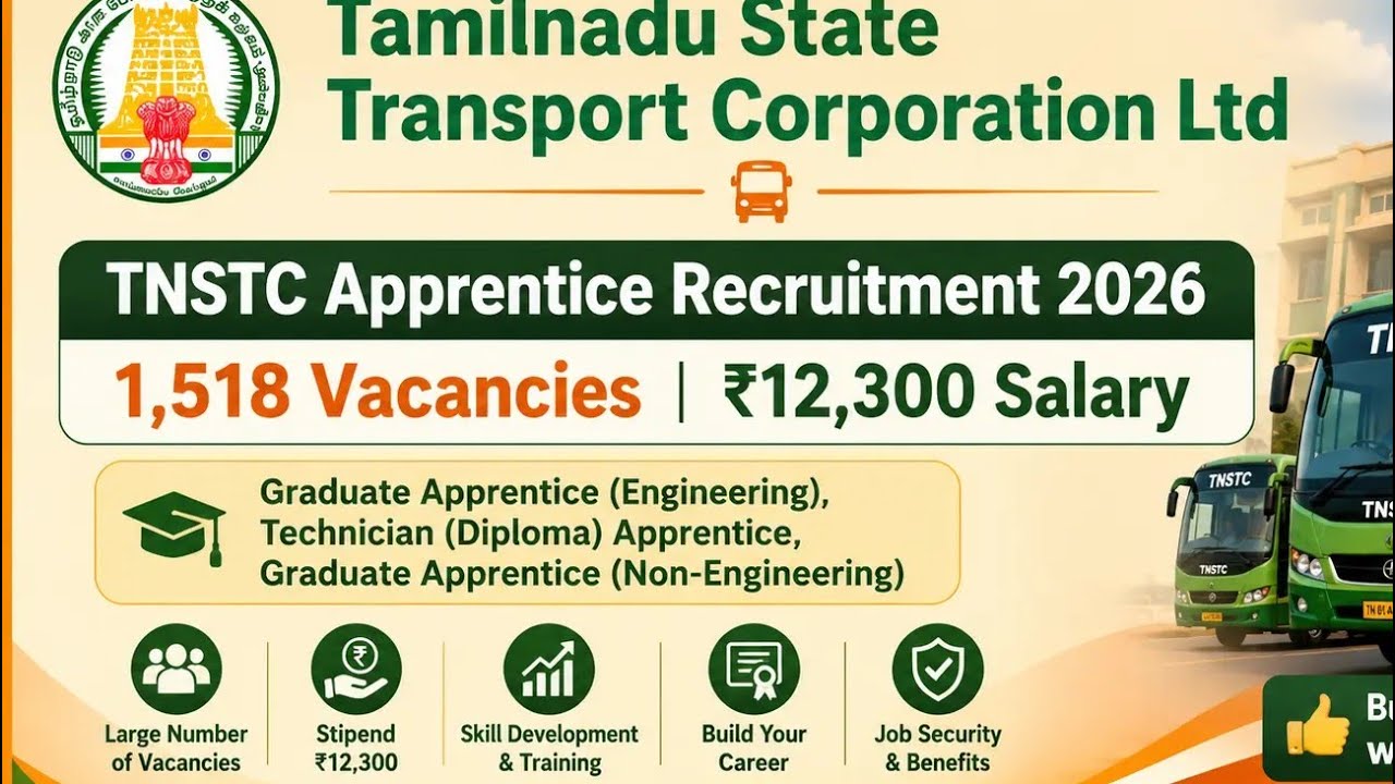 How to apply online application of TNSTC Apprentice recruitment 2026 in tamil