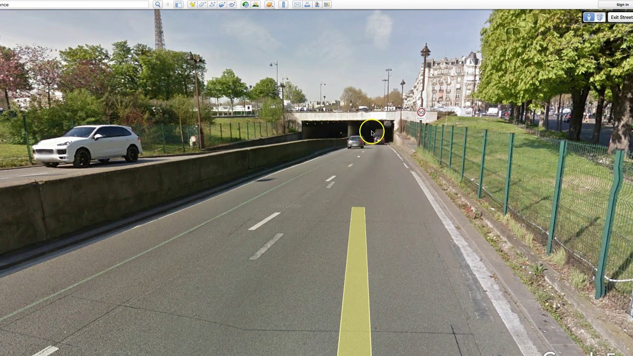 Princess Diana's Fatal Accident location from Google Earth