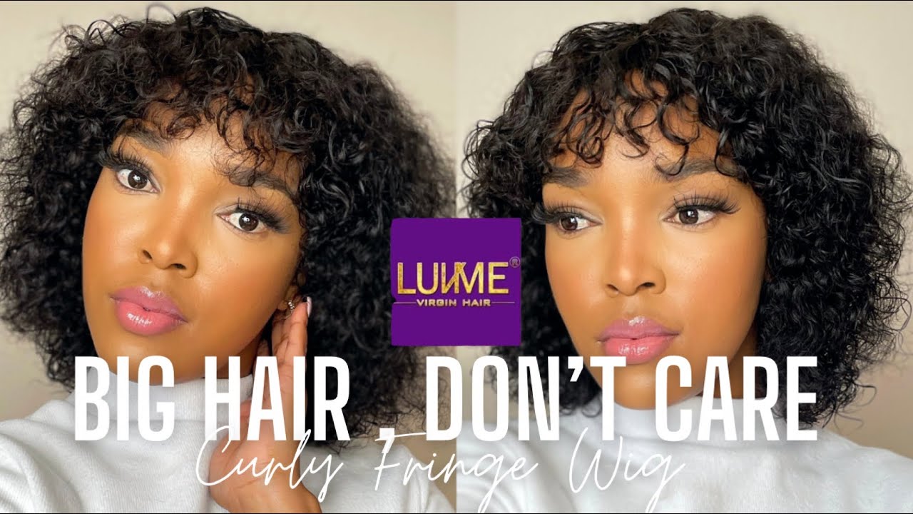 SUPER EASY CURLY WIG WITH BANGS | CURLY FRINGE WIG | WIG REVIEW + STYLING | LUVME HAIR #luvmehair
