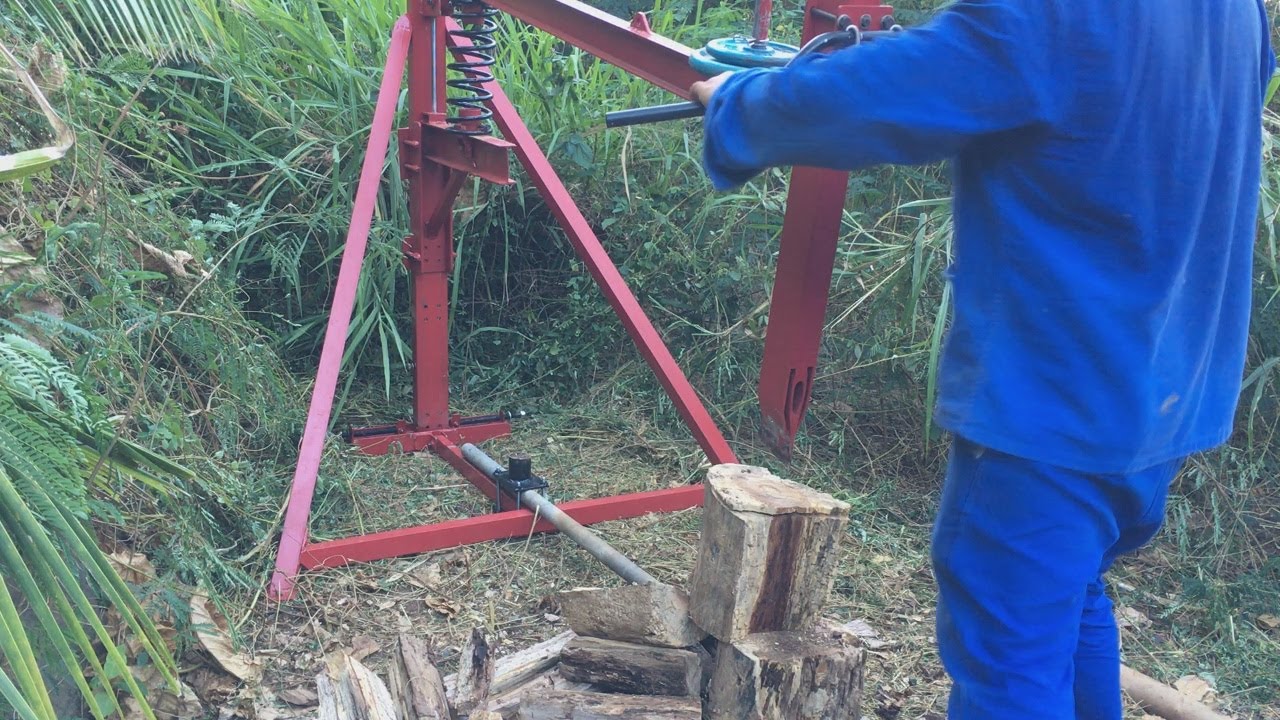 Homemade Manual Log Splitter - Fendeuse à bois fait maison