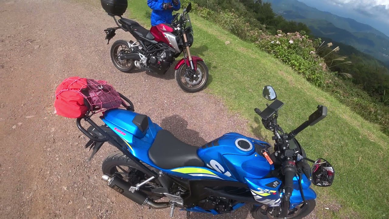 GSX-S125　新型CB125R　ツーリングと乗り比べ  徳島県大川原高原ほか
