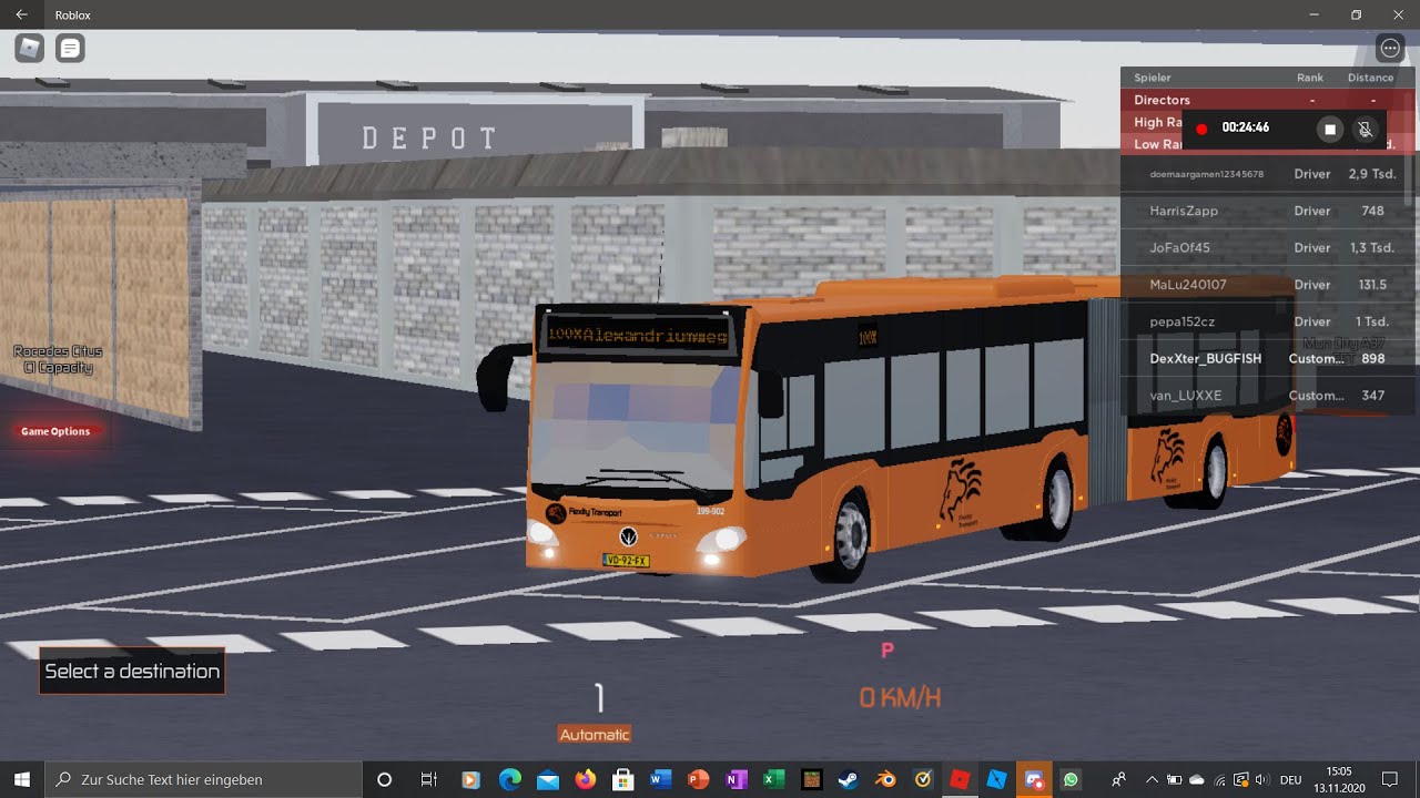 (Rocedes) Line 100X Levensplein-Alexandriumweg-Levensplein I Transport Simulator 2020 Roblox