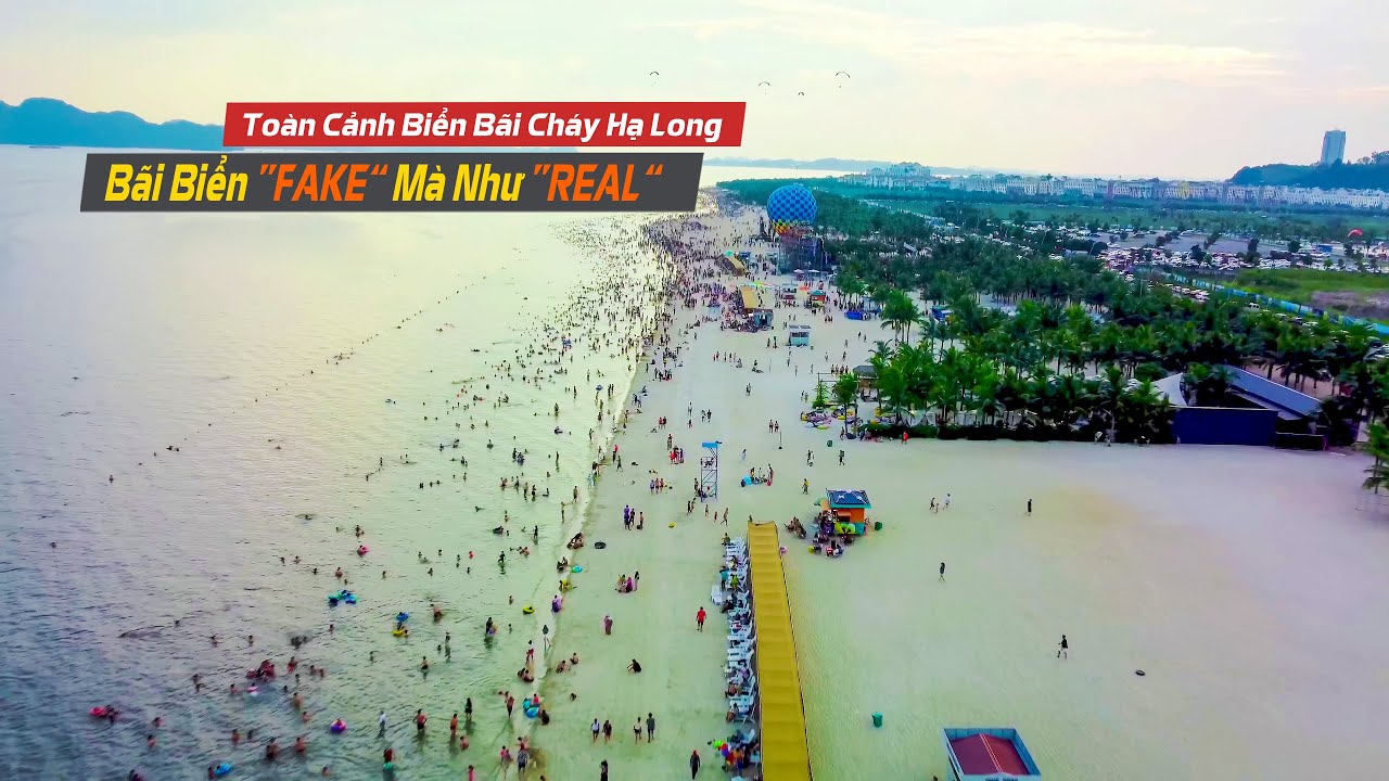 Toàn Cảnh Biển Bãi Cháy Hạ Long | Biển Nhân Tạo Mà Y Như Biển Thật