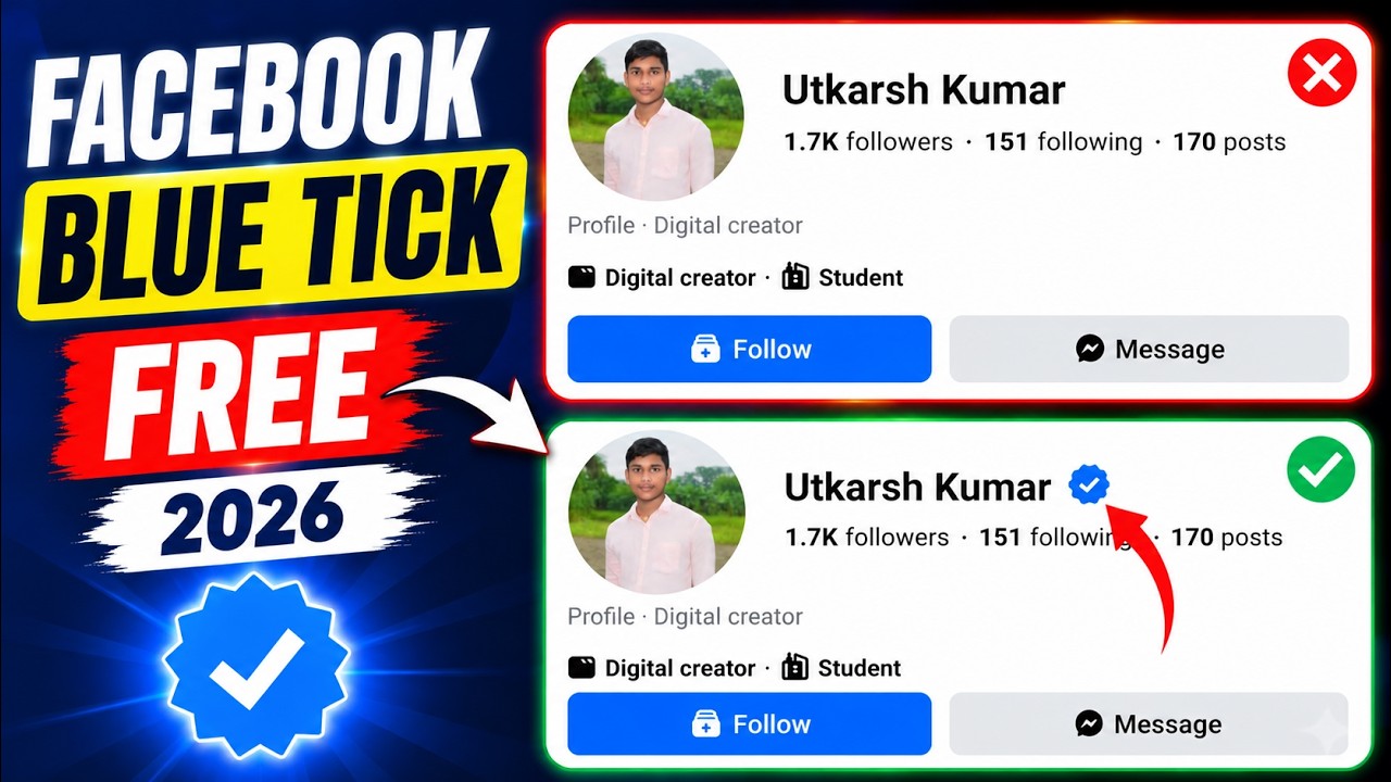 Facebook Blue Verification Free Method ✅️ | How to get blue tick on facebook
