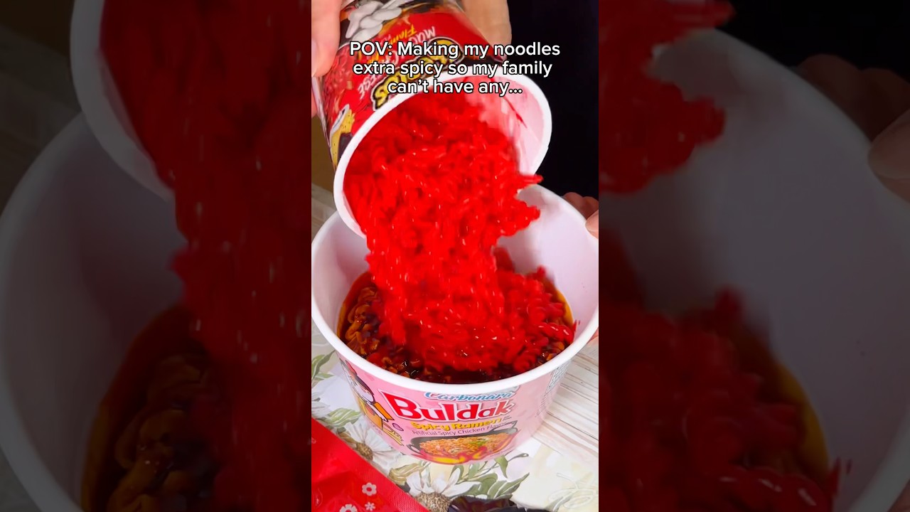 Making my noodles extra spicy so my family can&rsquo;t have any&hellip; #food #eating #shorts