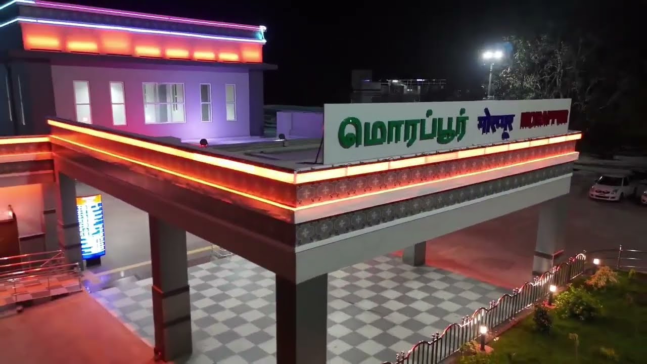 Morappur Railway Station Southern Railway- Drone View Inauguration- by Hon. PM Narendra Modi ji