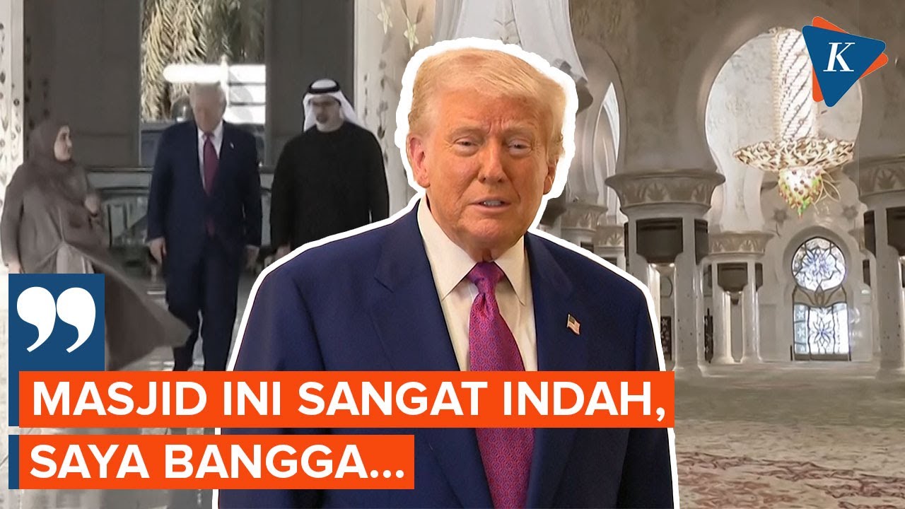 Momen Presiden Donald Trump Memuji Keindahan Masjid Terbesar di UAE
