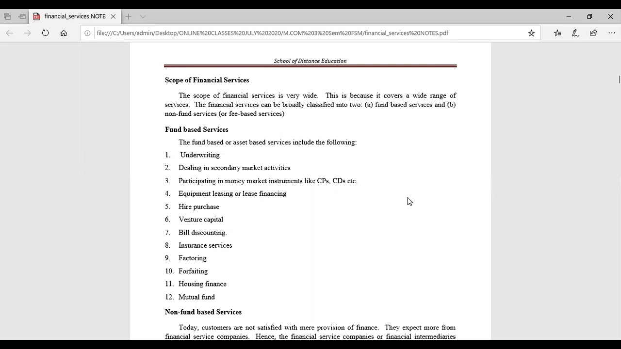 types of financial services by Dr Sandeep Agrawal