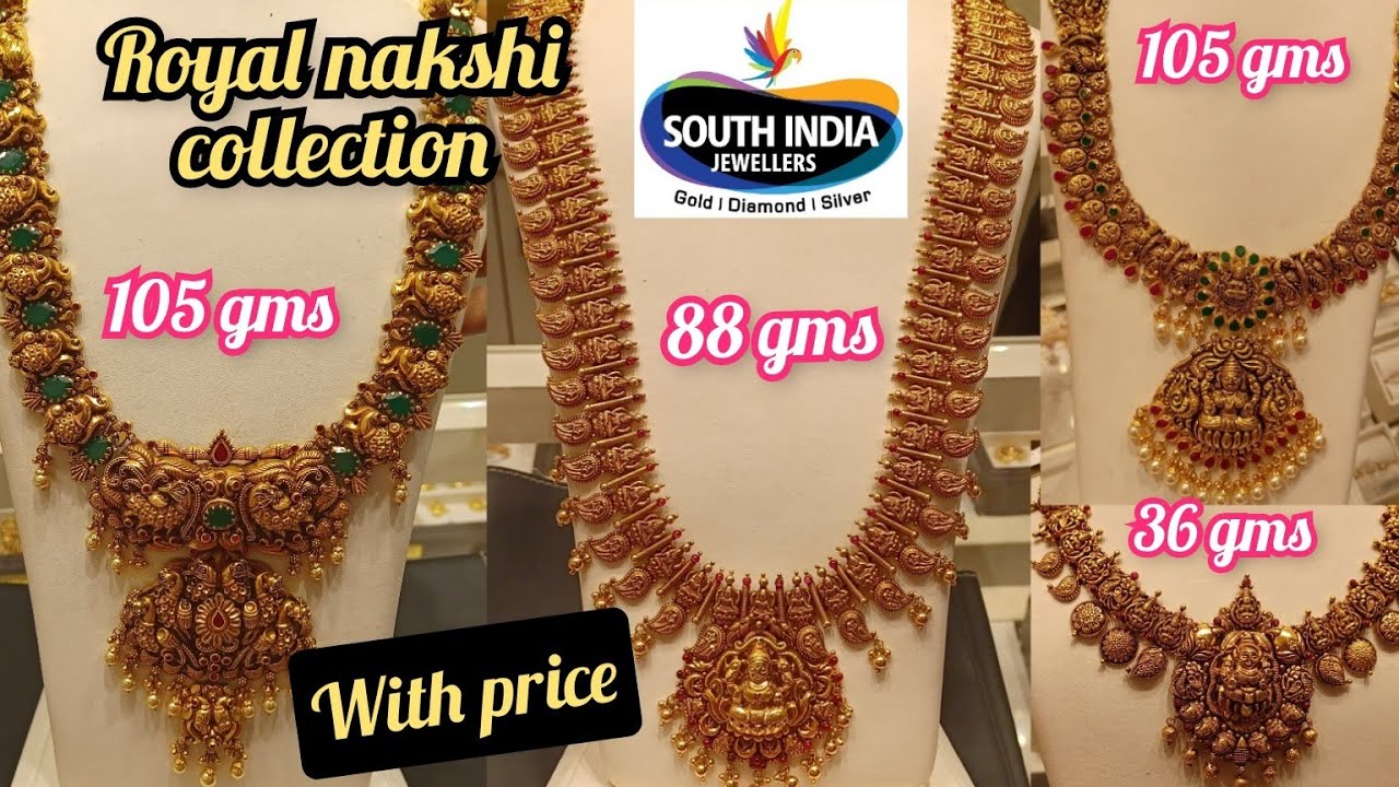 Southindia Jewellers Exclusive nakshi wedding collection with price |nakshi haram designs with price