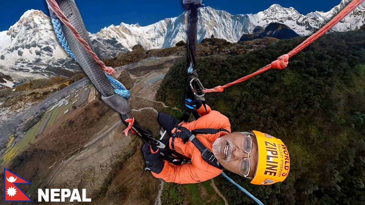 140 Kmph ZipLine 😮💥 & Beautiful Sunrise😍 at Sarangkot, Nepal