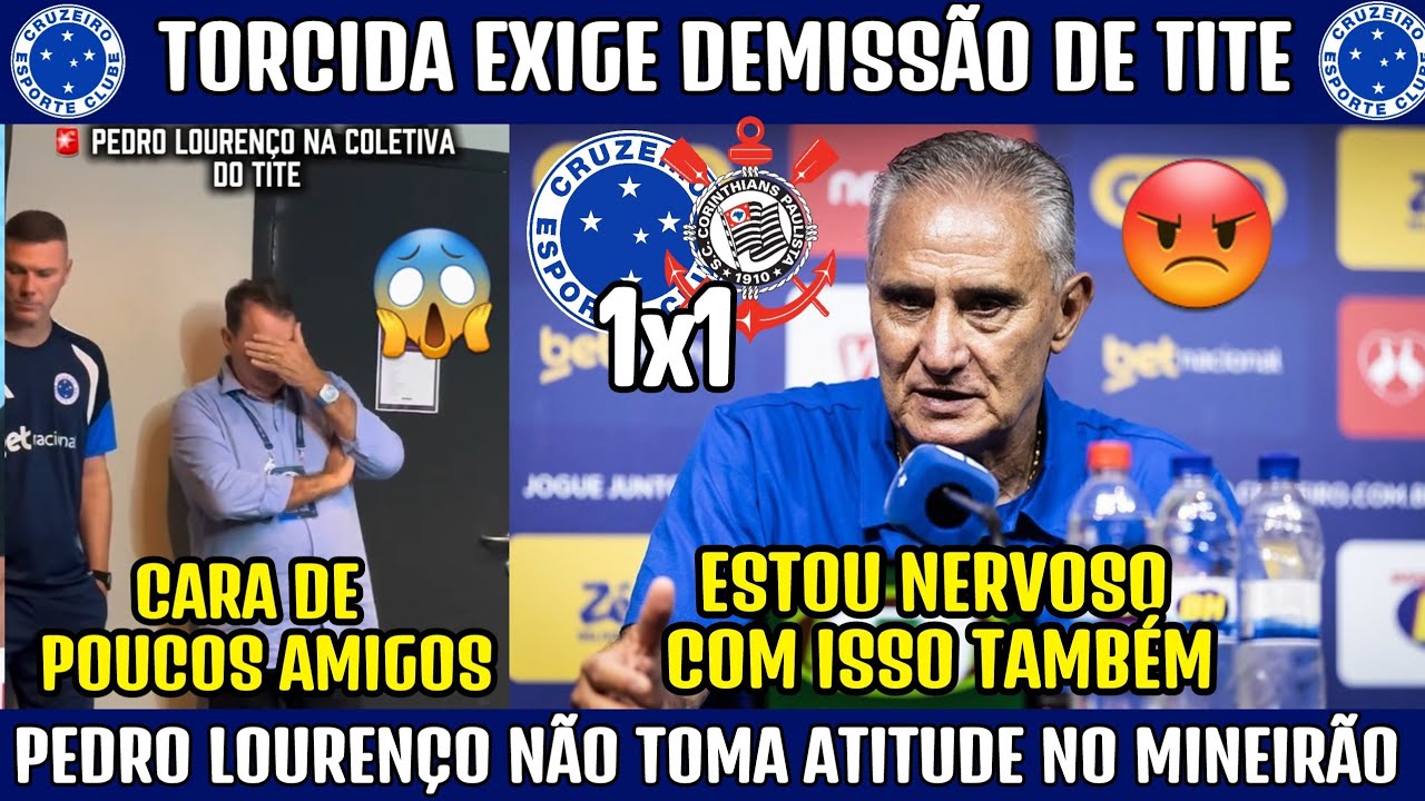 👀🚨PEDRO LOURENÇO APARECE EM COLETIVA E TITE DISSE QUE ESTÁ NERVOSO COM A FALTA DE RESULTADO.