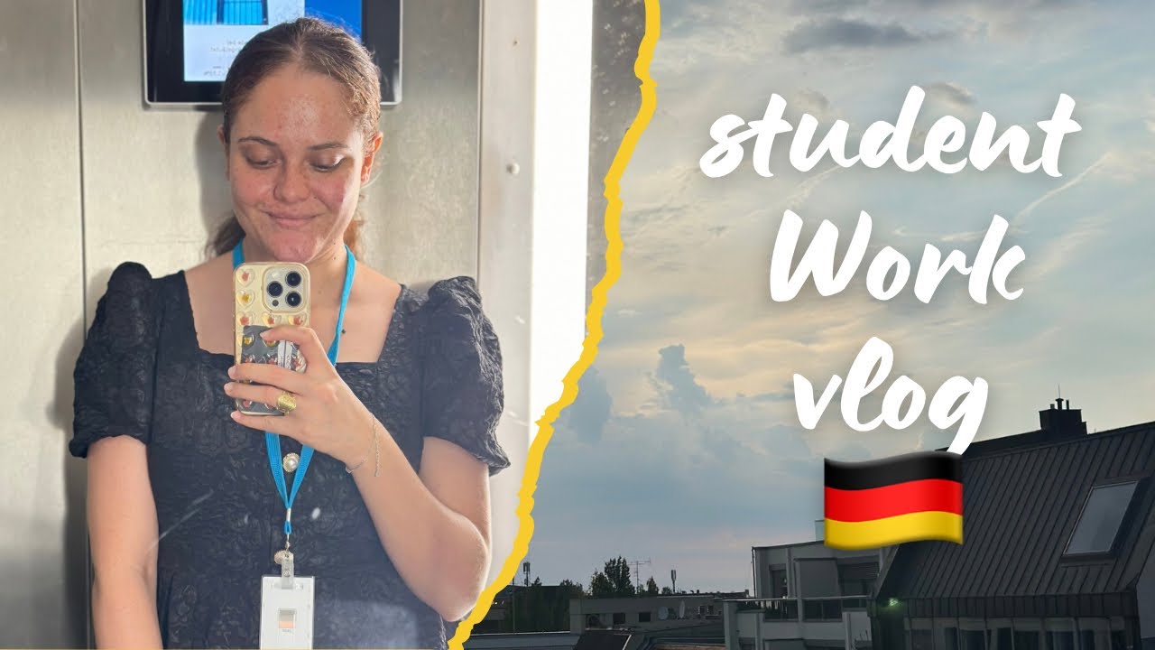 يومي في العمل كطالبة تونسية في المانيا 🖥️🇩🇪vlog🌸part time job for students in germany