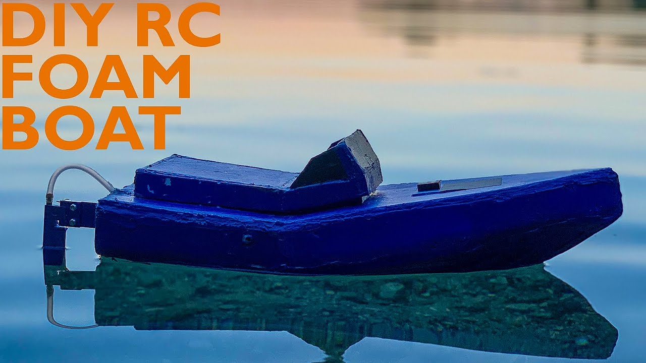 DIY RC boat from foam board with Jet drive