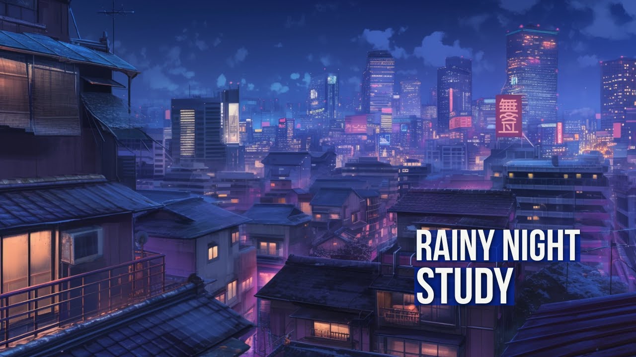 Rainy Late-Night Music for Studying (No Vocals) | Calm Concentration