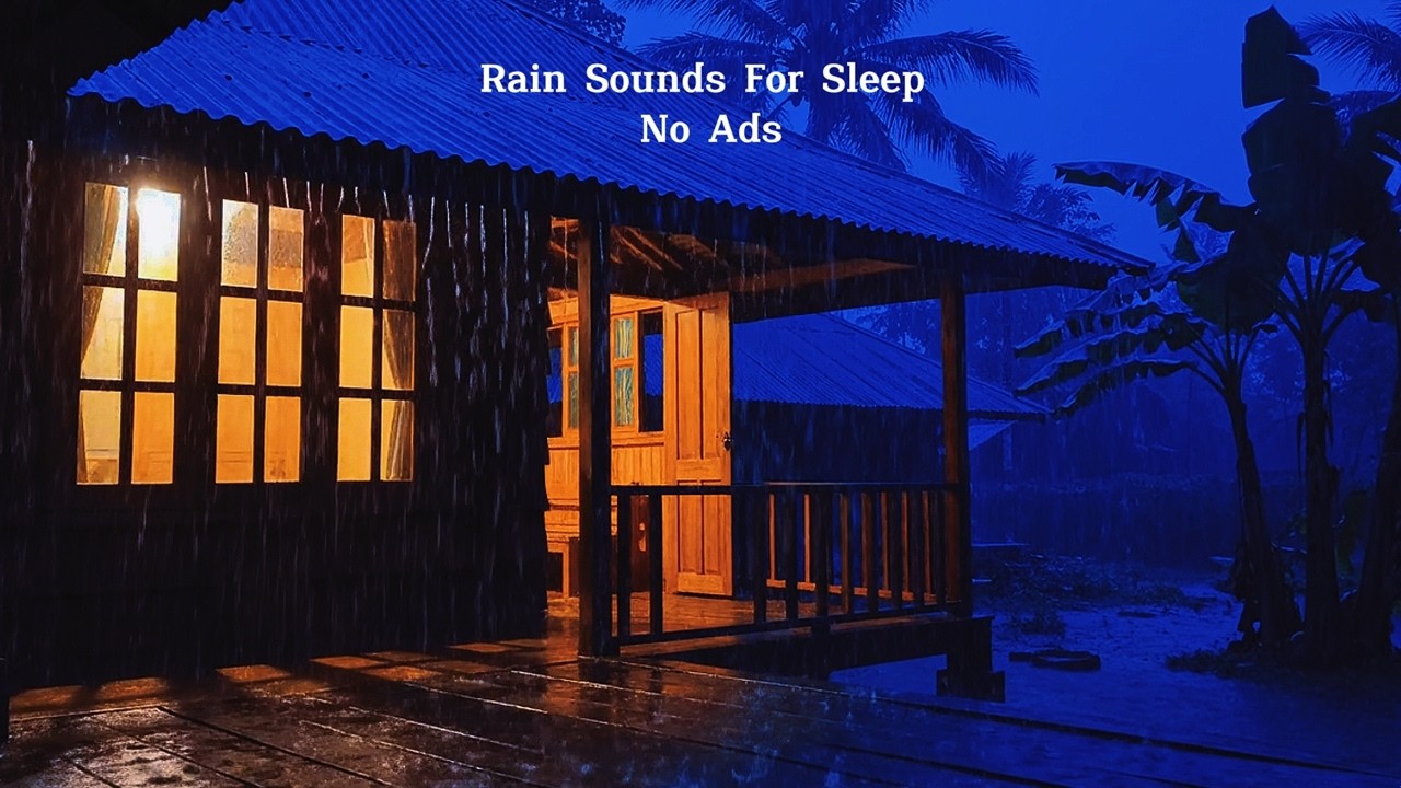 Deep Sleep Rain Sounds (No Ads) | Night Rain for Insomnia Relief