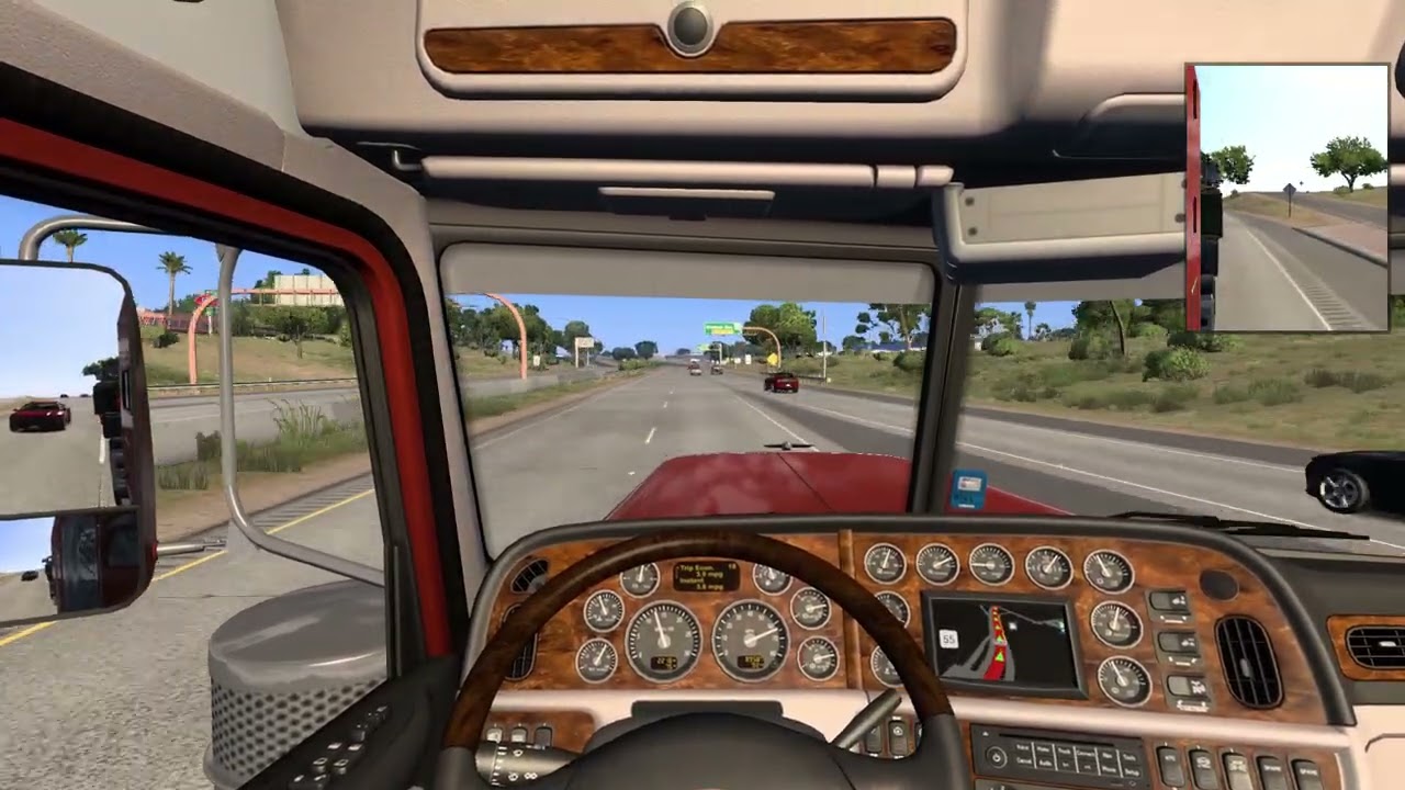 Relaxing Truck Drive | Virtual Road Trip with Cabin Sounds - Nevada - Texas