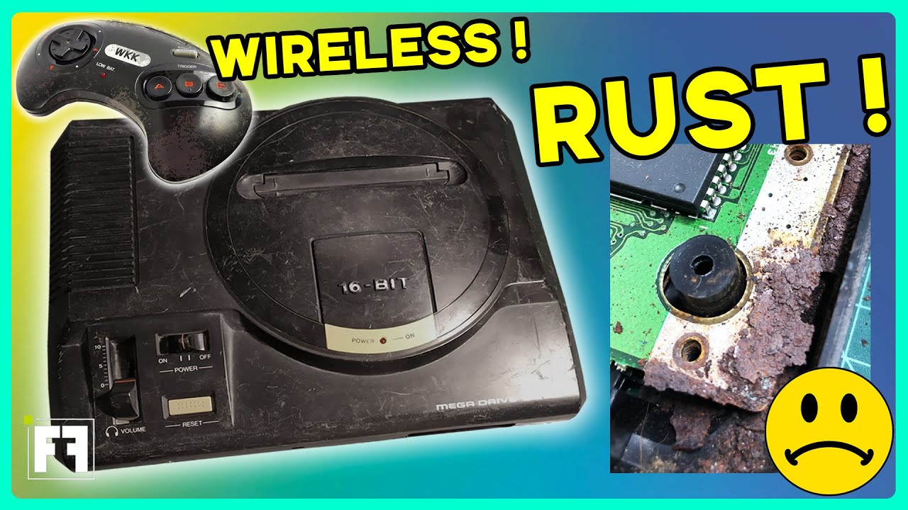 Cleaning and Restoring a free SEGA MEGA DRIVE ( GENESIS ) with a Wireless controller!