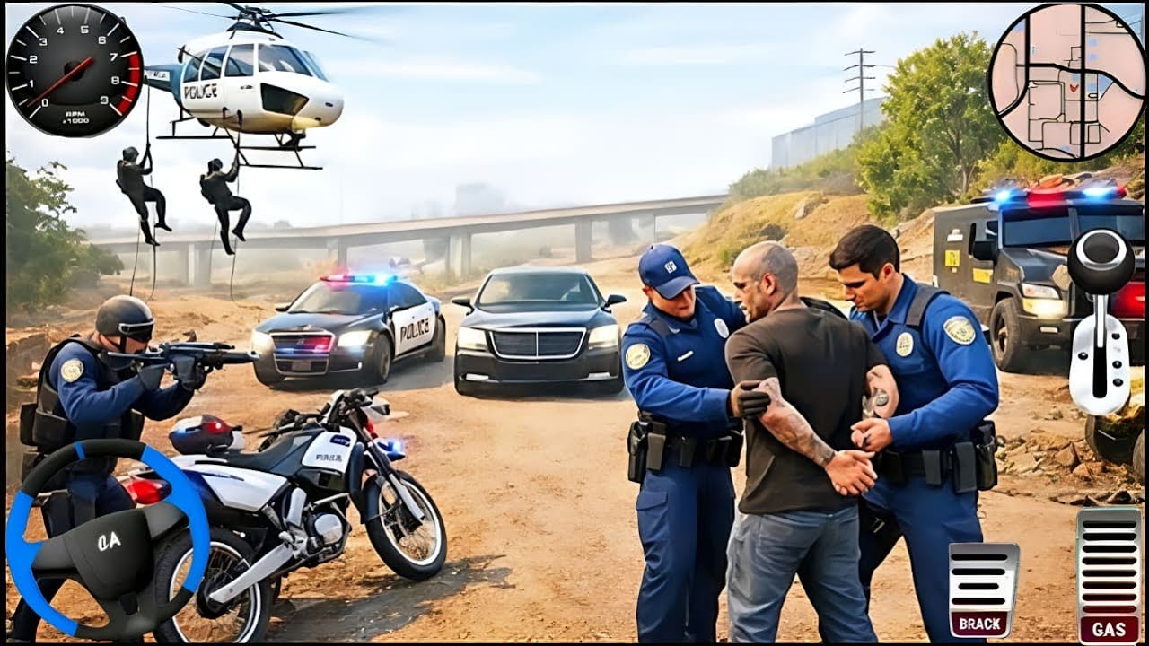 Police Car Chase Simulator 3D Games - Real Cop Cars Police Driving Simulator 2025 - Android Gameplay