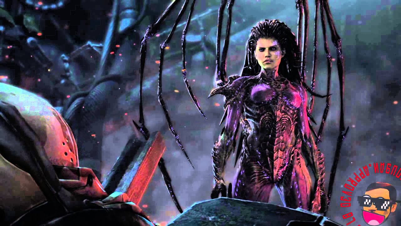 Альтернативная сцена смерти генерала Уорфилда с Керриган, первобытным зергом | Starcraft 2 Heart ...